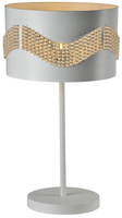 Lampka nocna Antonio biała metalowa z koralikami 1xE27 Candellux
