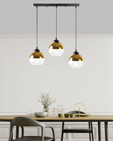 Lampa wisząca Contessa potrójna kula szklana nad stół do jadalni E27