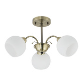 Lampa sufitowa Nestor ze szklanymi kloszami 3-punktowa do salonu