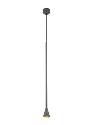 Lampa wisząca tuba Tucson szara metalowa GU10 pojedyncza