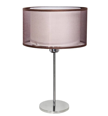 Lampka nocna Piano z abażurem srebrna 3-płomienna stołowa