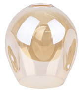 Lampa wisząca Aspa szklana kula czarno brązowa 6 płomienna do salonu E27