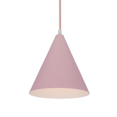 Lampa wisząca Voss Ledea stożek różowo-biały metalowa pojedyncza do kuchni