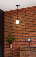 Lampa wisząca Weert Ledea kula do salonu czarno-złota szklana 1 płomienna