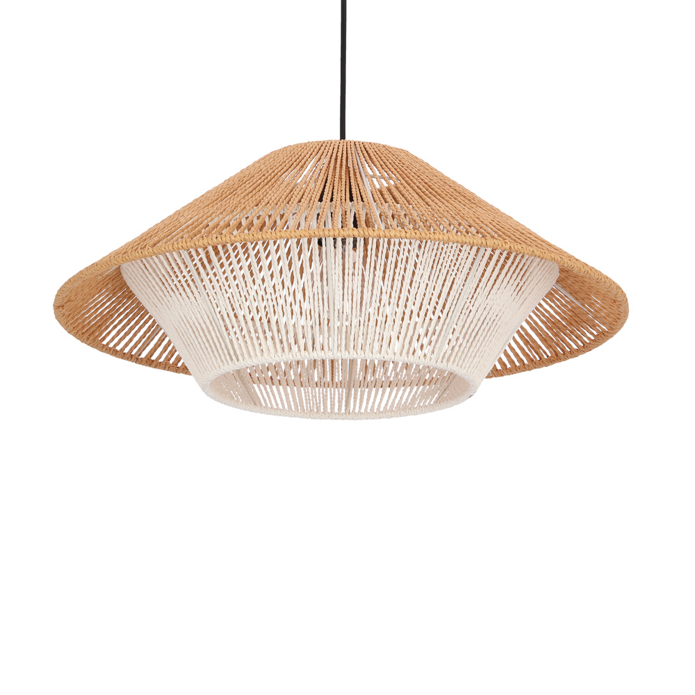 Lampa wisząca z abażurem Africa do sypialni i jadalni czarna 1xE27