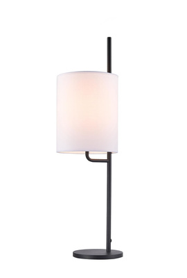 Lampka nocna Tokyo Ledea czarno-biała z abażurem E27