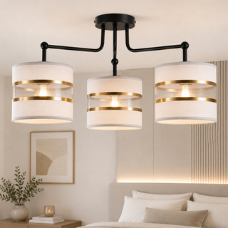 Lampa sufitowa Andy z abażurami 3-punktowa do salonu