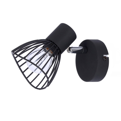 Kinkiet Fly czarny metalowy regulowany loftowy do salonu E14