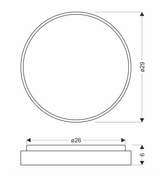Plafon LED Texas okrągły 29 cm 4000K biały IP20