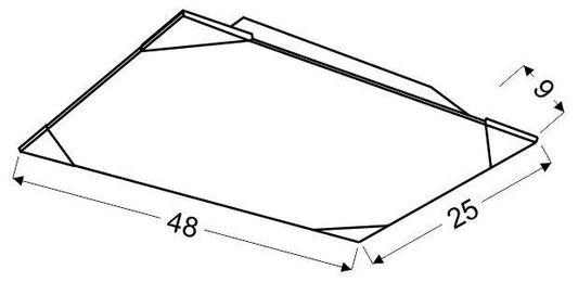 Plafon Aston biały prostokątny 48 cm 2xE27 Candellux