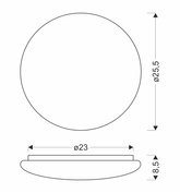 Plafon LED Belina okrągły 25,5 cm 18W 4000K biały klosz