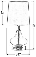 LAMPKA STOŁOWA CANDELLUX ALLADINA 41-10919 1X40W E14 BIAŁA