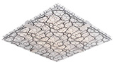 Plafon LED Fiera kwadratowy 31 cm czarno-srebrny klasyczny