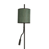 Bendi lampa podłogowa czarna 1x40w e27+3w led Abażur zielony 51-25265