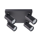 Lampa sufitowa Gary spot regulowana 4-punktowa metalowa do salonu