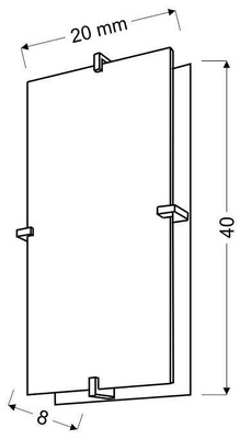 Plafon Fikus prostokątny do salonu i kuchni biało-srebrny E27 40 cm
