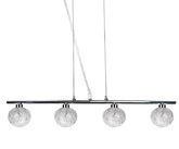 Lampa wisząca Sphere szklane kule chromowana potrójna na belce do salonu G9