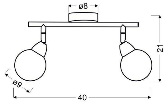 Lampa sufitowa Bolo listwa regulowana 2-punktowa LED do salonu
