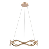 Lampa wisząca Vave LED złota do salonu średnica 50 cm 28W 3000K
