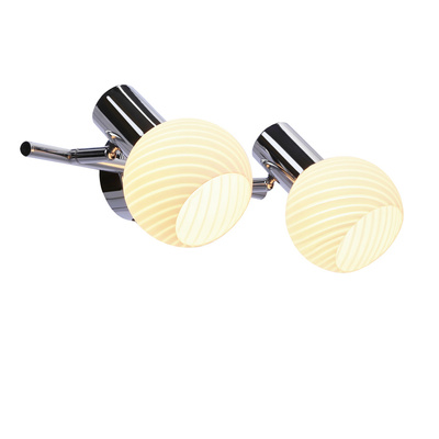 Lampa sufitowa Turno listwa ze szklanymi kloszami regulowana 2-punktowa