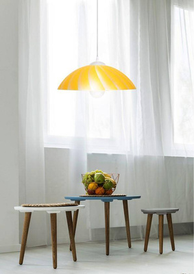 Lampa wisząca Kamila szklana żółta do jadalni pojedyncza E27