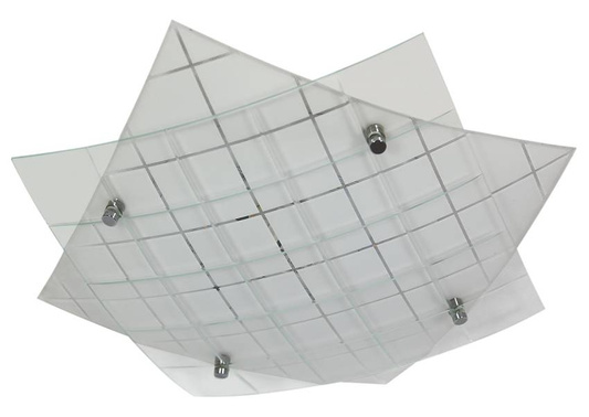Plafon LED Dublos kwadratowy 31 cm 6200-6500K szkło biały IP20
