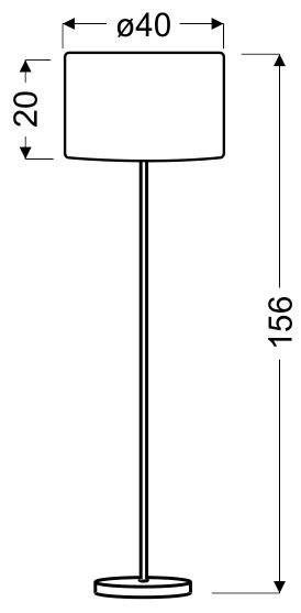 Lampa podłogowa Timber z abażurem do salonu 1-punktowa E27