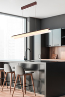Lampa wisząca liniowa LED Curacoa brązowa 4000k nad stół do jadalni