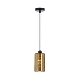 Lampa wisząca Cox szklana tuba złota do kuchni i jadalni E27
