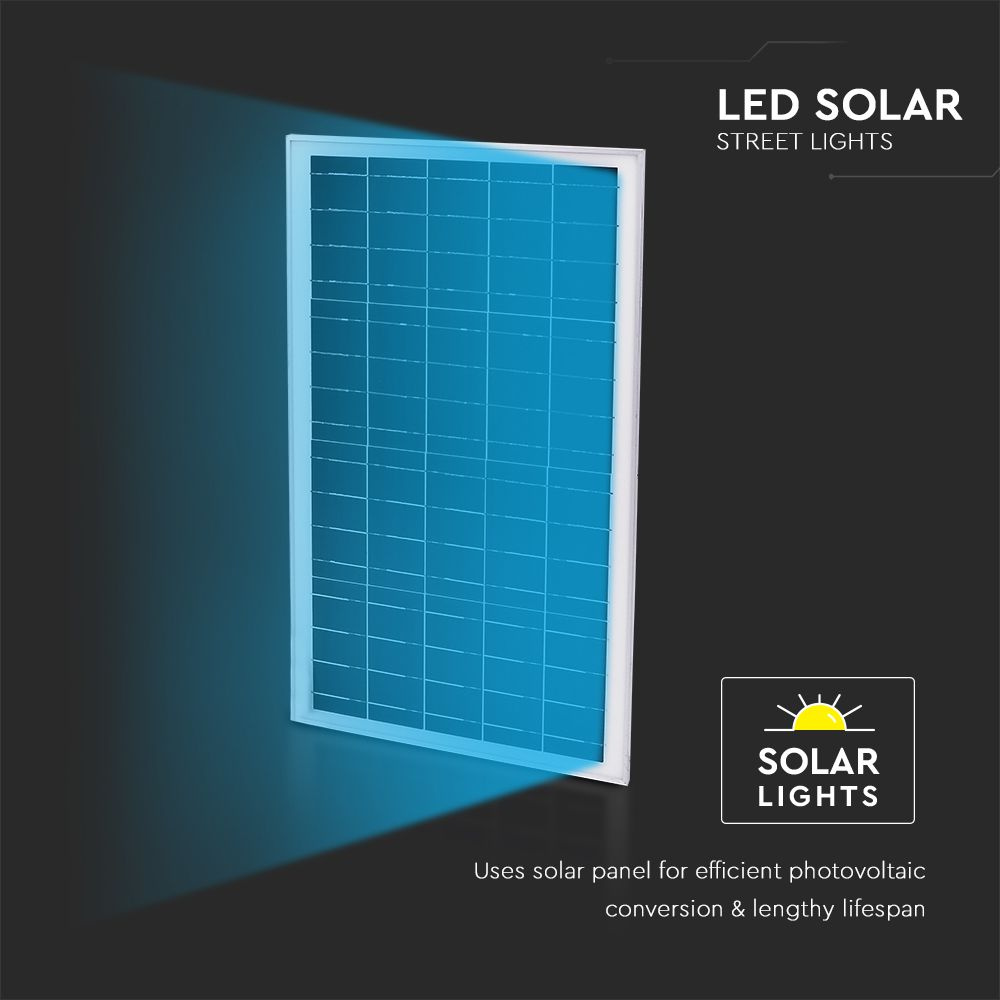20W Lampa Uliczna LED Solarna / Bateria: 40AH LiFePO4 / Barwa: 4000K