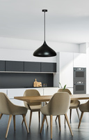 Lampa wisząca Viborg czarna metalowa 42cm do jadalni nad stół 1xE27