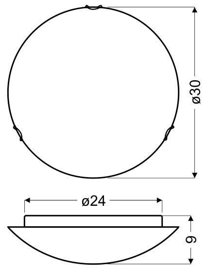 Plafon Circle okrągły szklany biały 30 cm E27 Candellux