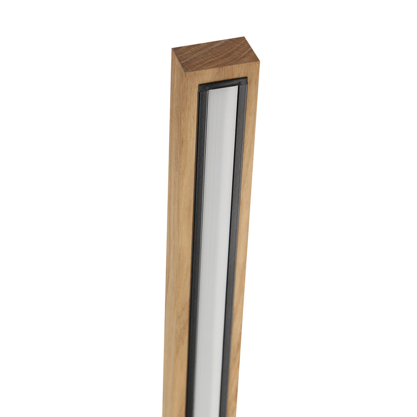 Lampa podłogowa ALSET klasyczna LED do salonu nowoczesna drewniana