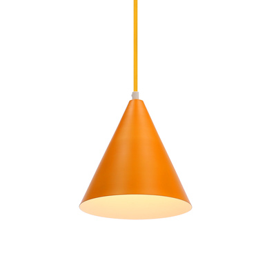 Lampa wisząca Voss Ledea żółta stożek metalowa do kuchni nad stół E27 1-płomienna
