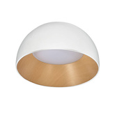 Plafon LED Liguria okrągły 35 cm 4000K biało‑drewniany