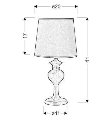 Lampka nocna Berkane zielona z abażurem klasyczna 41 cm