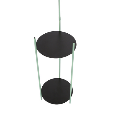 Lampa podłogowa Walk z półką do salonu 1-punktowa metalowa