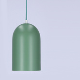 Lampa wisząca Oss Ledea zielona owalna metalowa 1xE27 do salonu kuchni