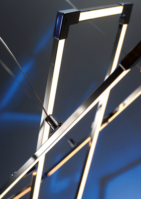 Lampa wisząca Apeti Kseros srebrna LED nowoczesna do salonu