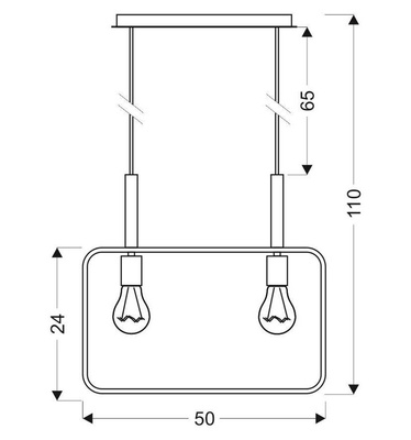 Lampa wisząca Frame biała podwójna nad stół metalowa regulowana E27 Candellux