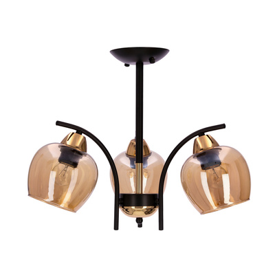 Lampa sufitowa Merra ze szklanymi kloszami 3-punktowa do salonu