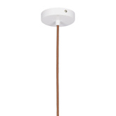 Lampa wisząca Bene metalowa ażurowa biała pojedyncza do salonu E27
