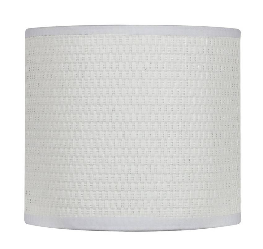 Abażur biały okrągły tkanina/PCV E14 do lamp Estera Candellux 71-16645