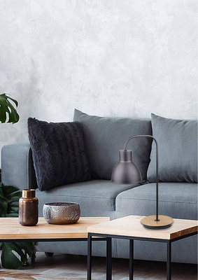 Lampka nocna Vario loftowa metalowa czarna na biurko E27 Candellux