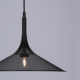 Lampa wisząca Kiruna M czarna metalowa do salonu nad stół 1xE27 36 cm