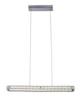 Lampa wisząca Symphony LED nad stół chromowa kryształowa do salonu 20W 4000K