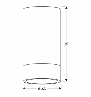 Lampa sufitowa tuba Conti biała drewniana pojedyncza GU10 natynkowa