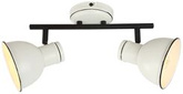 Lampa sufitowa Zumba biało-czarna 2-punktowa regulowana metalowa E14
