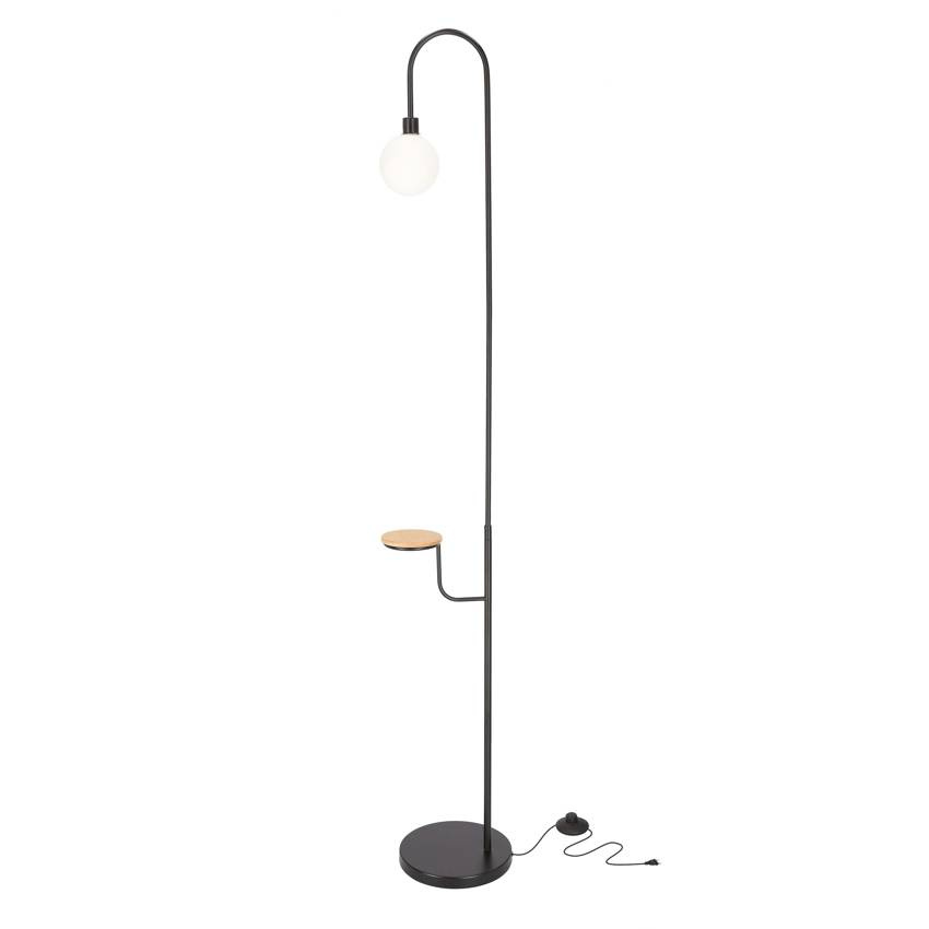 Lampa podłogowa Vanity z półką do salonu z kloszem E27 IP20