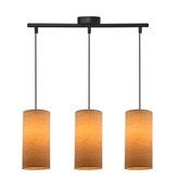 Lampa wisząca z abażurami Ballo czarna potrójna do jadalni